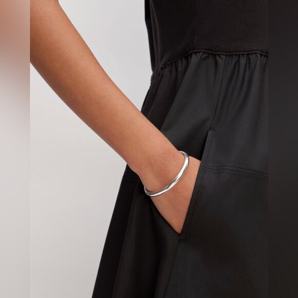 EVERLANE The Riviera Dress Black Tank Pleated Skirt
Midi Pockets Lightweight NEW - Picture 6 of 12